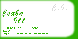 csaba ill business card